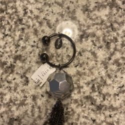 White and black brand Necklace Attachment/key chain