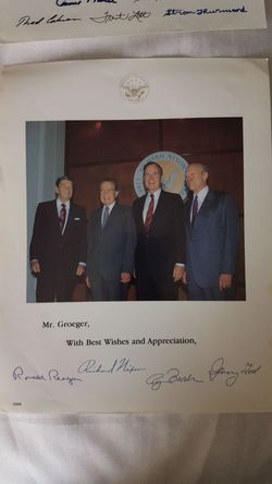 Autographs! I have legit letters ,cards. Bday wishes.addressed to my family. Research LOOKS as though. The first PIC. Can go for $7000.