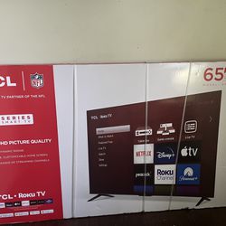 Never Open New Tcl 65” Smart Tv Flat Screen 