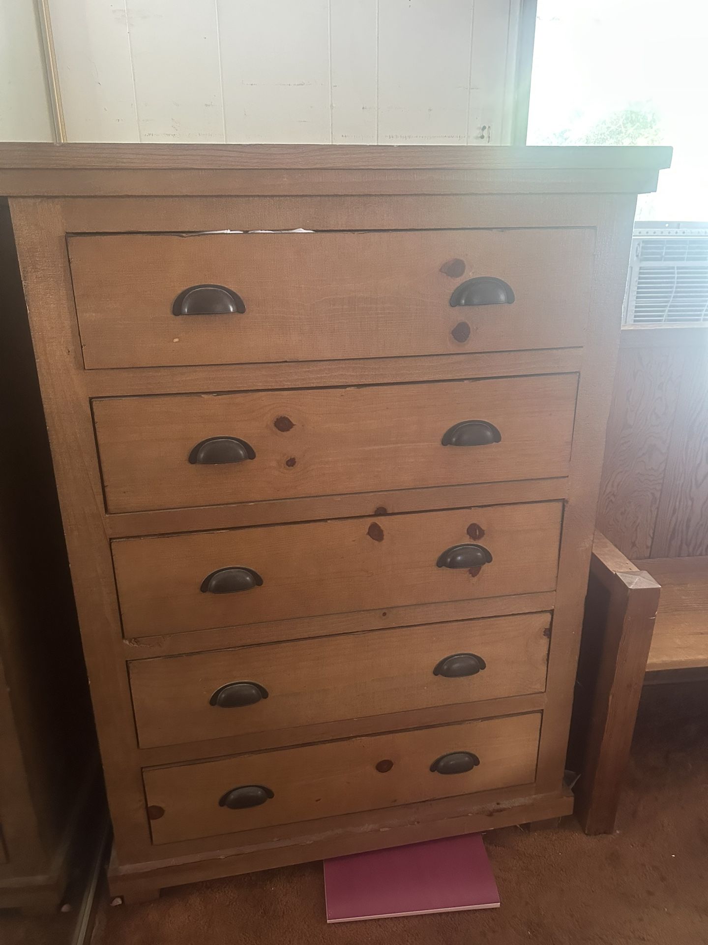 Deep Drawer All Wood Dresser