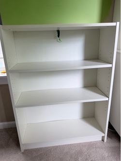 Short IKEA Billy Bookcase - White (with Wall Safety Anchor)