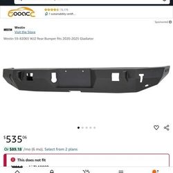  JEEP GLADIATOR/  JEEP WRANGLER  REAR BUMPER  $250 OBO