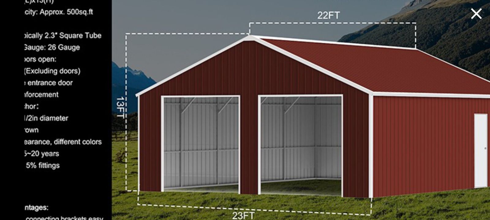 New garage sheds