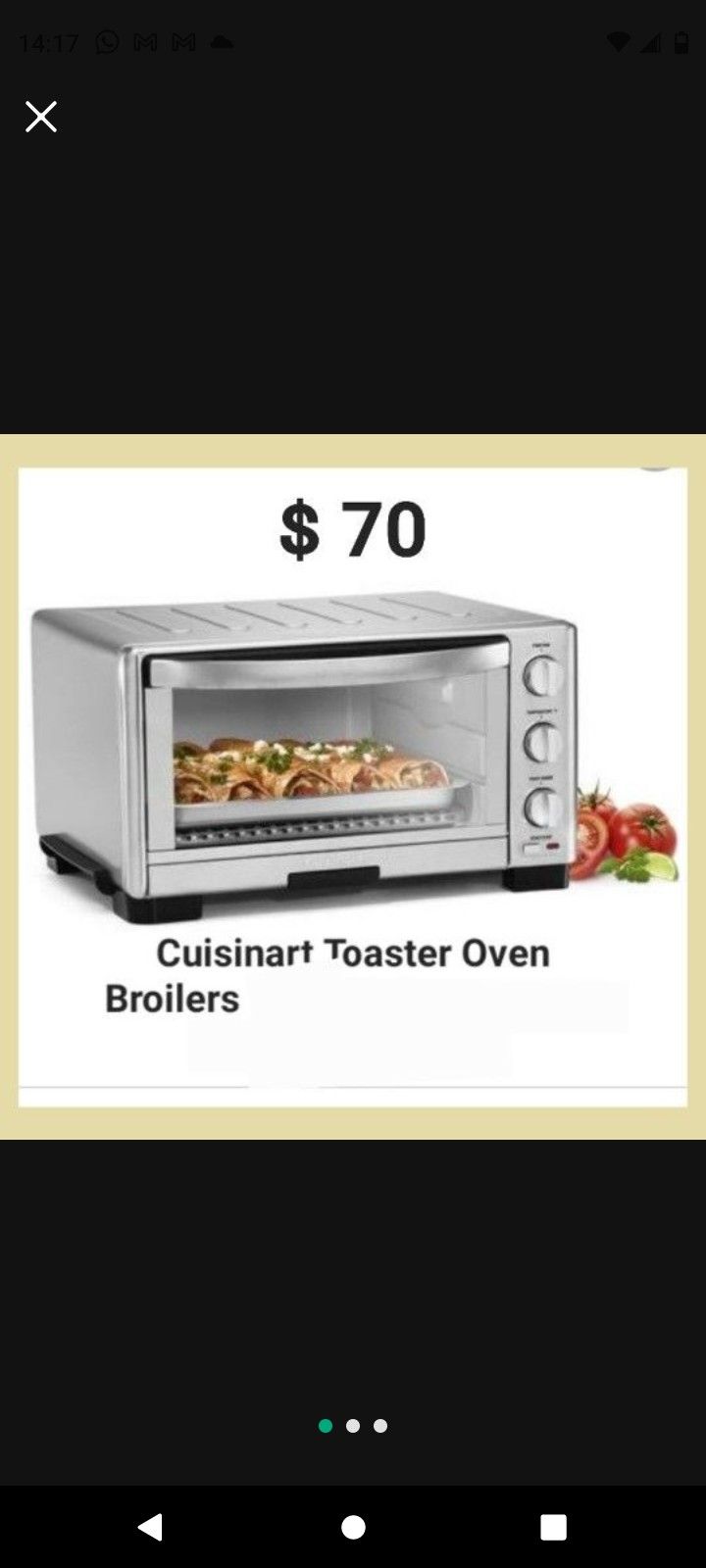 Brand New Cuisinart Toaster Oven Broiler