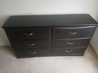 Dark Brown 6-Drawer Double Dresser