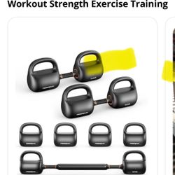 FEIERDUN Dumbbell Set 3 In 1 Versati 50LBS Weights Dumbbells Set Kettle Barbell Set Brand new