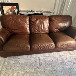  Brown Leather Couch