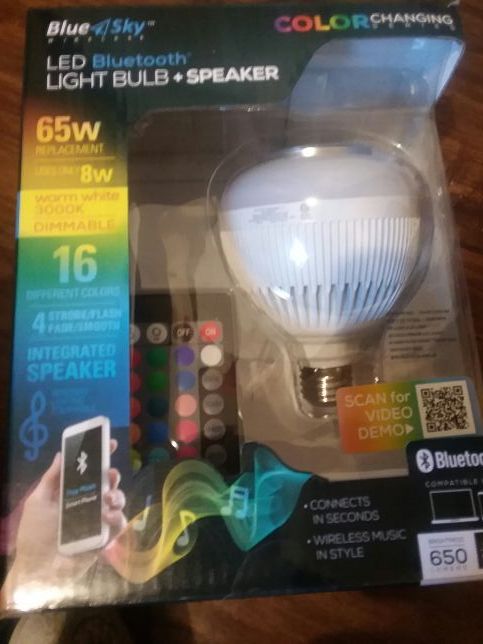 Blue Sky Wireless Led Bluetooth Light Bulb Speaker For In Open In The Appcontinue To Mobile Website