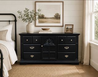 Black Dresser Modern Farmhouse Just Refinished