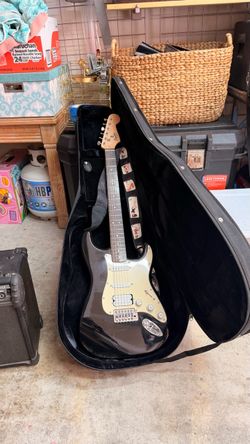 Fender squire electric guitar and amp