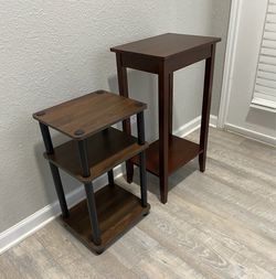 Pair of Side Tables - Bed Nightstand - Cherry Wood