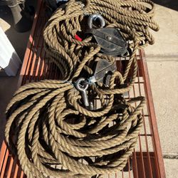Large Rope And Pulley Setup 