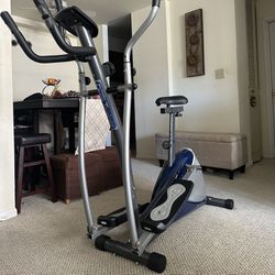 Elliptical Cardio Dual Trainer Workout Machine, Body Champ 