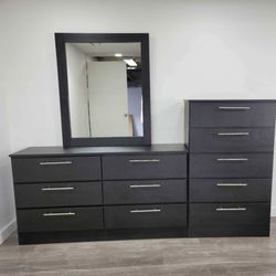 Dresser Whit Mirror And Chest - Cómoda Con Espejo Y Gavetero 
