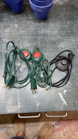 3 Indoor Extension Cords with On/Off Foot Switch Pedals.