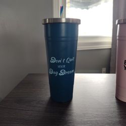 Stainless Steel Coffee Cup With Straw