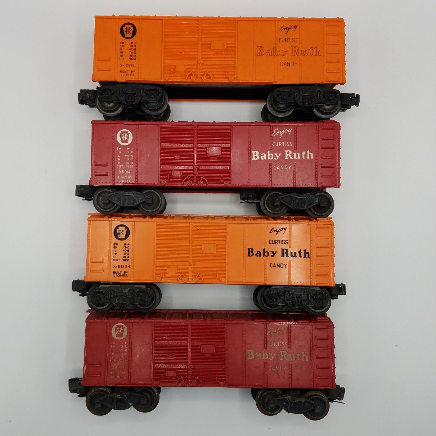 Lionel O/O27 PRR Baby Ruth Boxcar Lot Pennsylvania Railroad