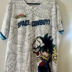 Sugar Land Space Cowboys Anime Jersey  Men XL My Hero Academia