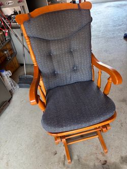 Wood Glider Rocking Chair with Cushions