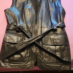 Real Leather Hip Length VEST