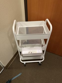 Rolling Cart + Shelf That Hooks On