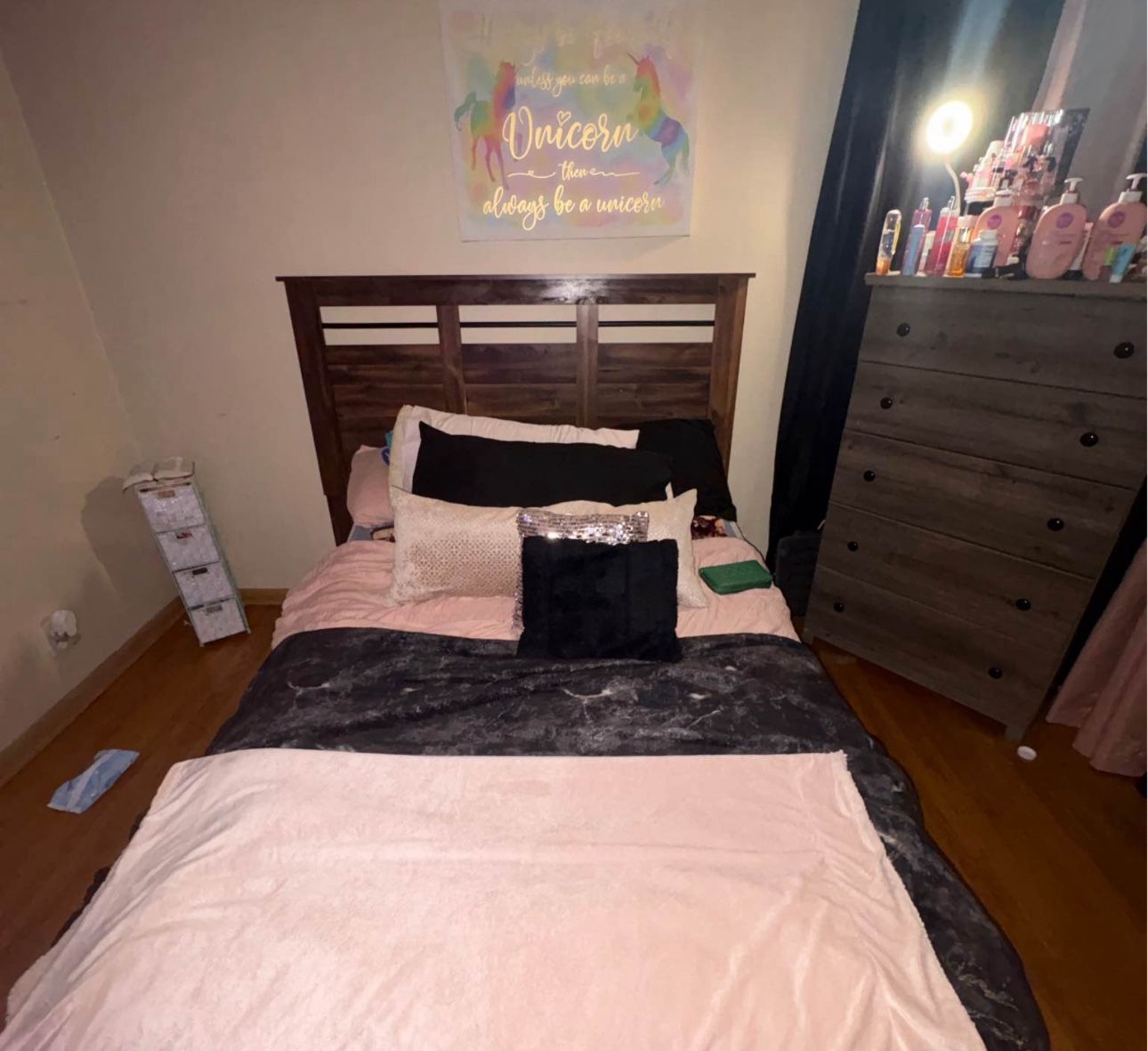 Full size bed frame and chest dresser