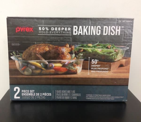Pyrex Baking Dish 2 Pieces Set Juego de Vidrio para Hornear 1309834