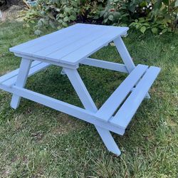 Wooden Picnic Table For Toddlers