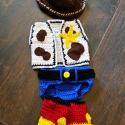 Micro preemie cowboy diaper cover set