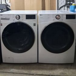 LG THINQ WASHER AND ELECTRIC DRYER 