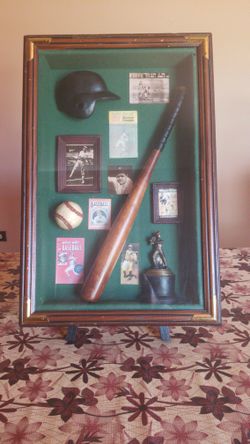 Vintage History of Baseball Shadow Box.