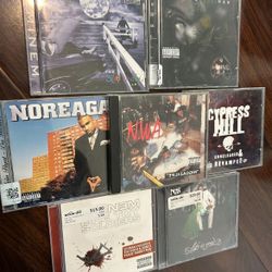Rap CD bundle lot Eminem slim shady Noreaga NWA Nas life is good DPG