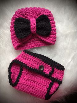Diaper Cover And Turban Hat (
