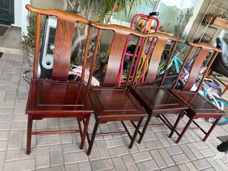 Vintage Chinese Yoke Back ‘Officials Hat’ Chairs