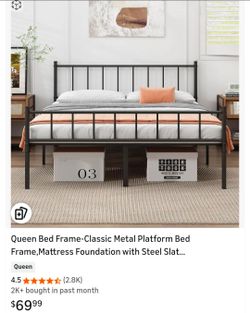 Queen bed frame