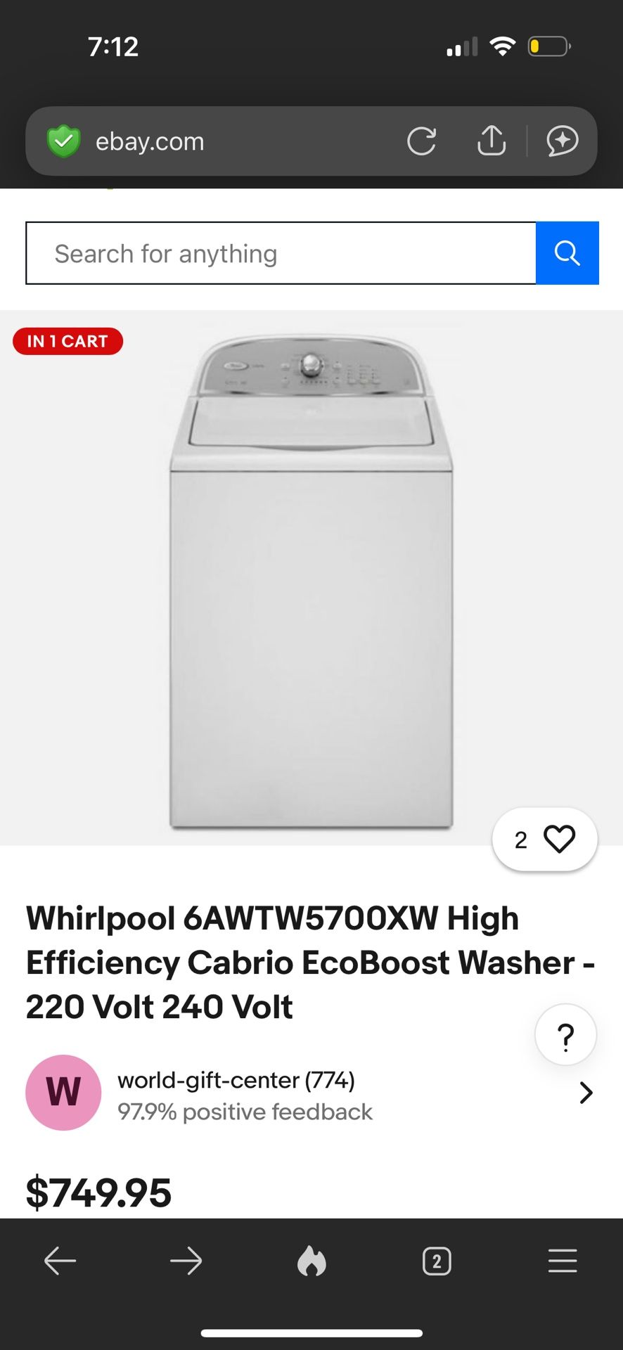 Washer Lavadora Whirlpool