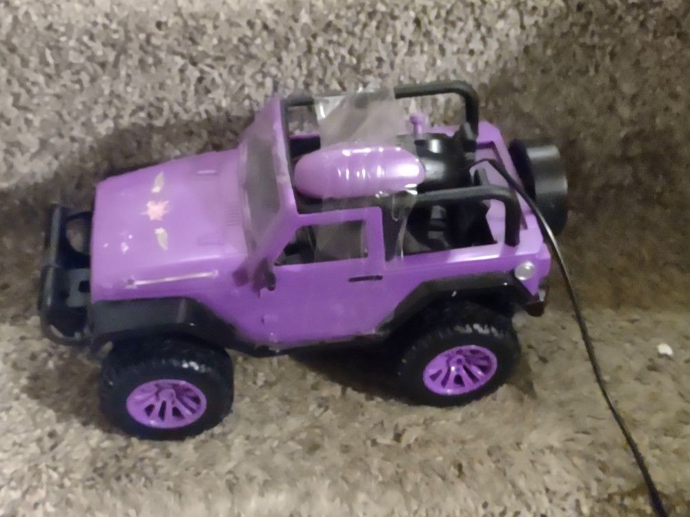 Purple Toy Remote Control Jeep Wrangler Truck