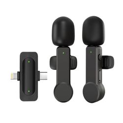 Wireless Lavalier Microphone for iPhone Android iPad