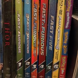 1-6 Fast And Furious Blue Ray Movies
