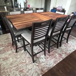 Dining room set with rug