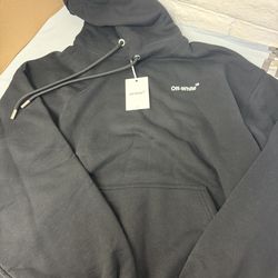 Off White Black Hoodie Size XL