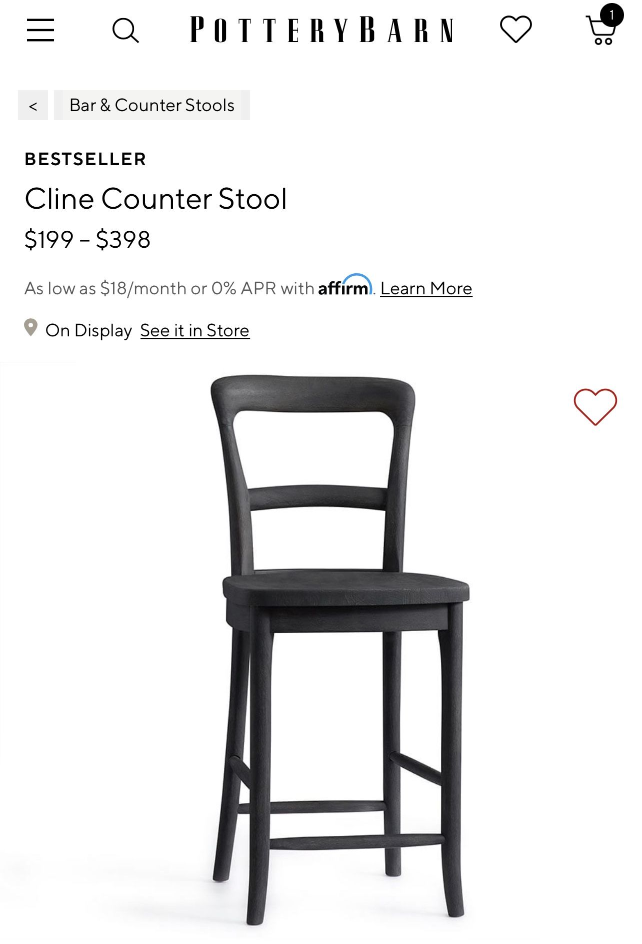Pottery Barn Cline Counter Stool Set Of 4