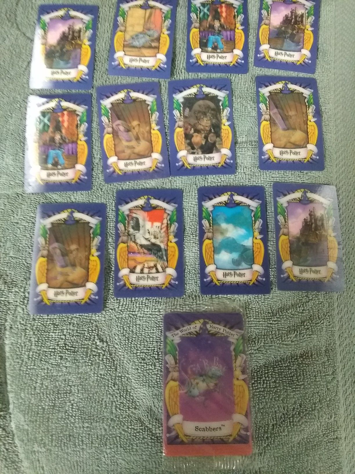 Harry Potter holographic chocolate frog collectible cards from the UK
