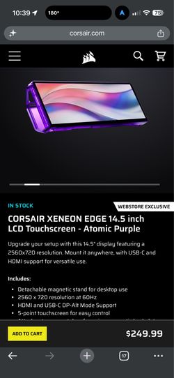 CORSAIR XENEON EDGE 14.5 inch LCD Touchscreen