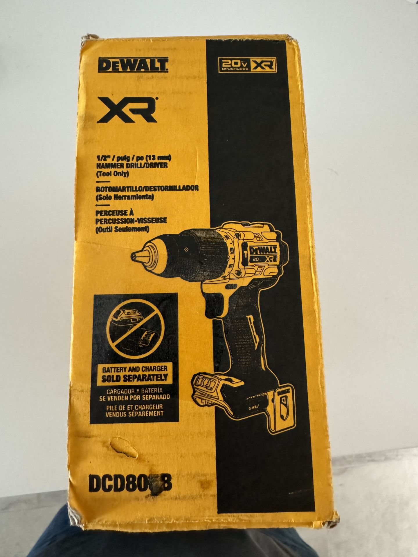 Dewalt 20V MAX XR Compact Cordless 1/2in Hammer Drill (Tool only)