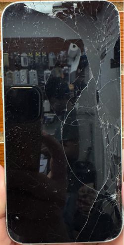 Apple iPhone 12 Green Cracked Front Back Glass Working AS-IS For Parts Repair