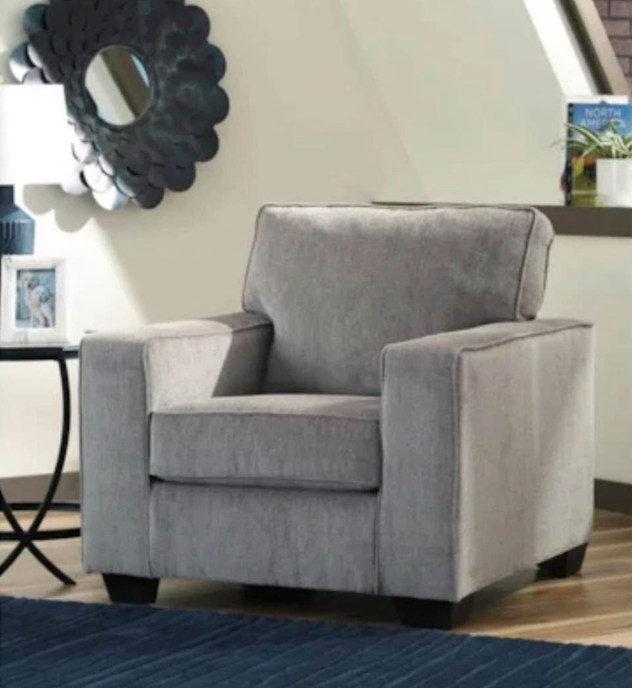 Set of 2 upholstered accent sofa chairs