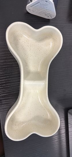Bone shaped pet bowl Ceramic products