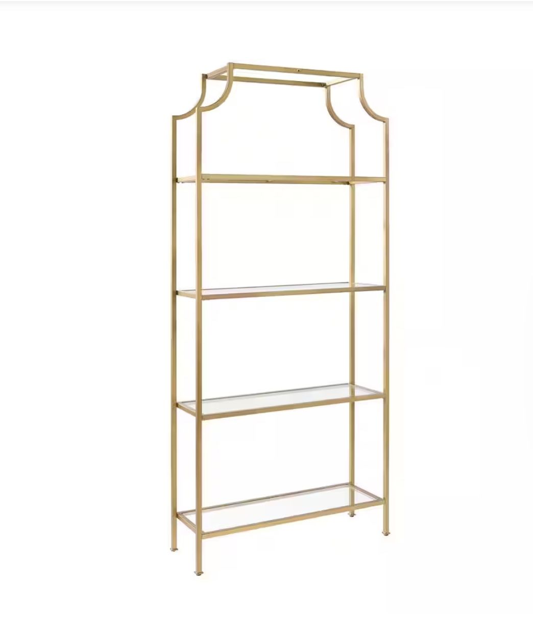 Gold And Glass Bookshelf