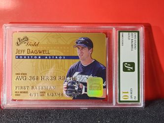 1995 Studio Jeff Bagwell HOF Gold Houston Astros EJE 10 GEM MT.